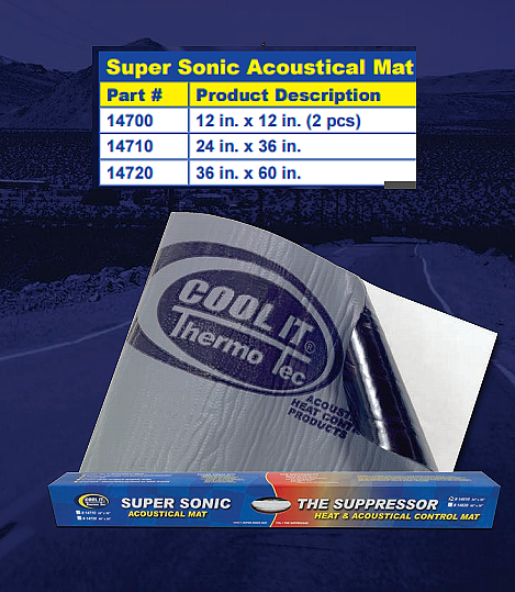 THERMO-TEC 14700-12 Шумоізоляція КЛЕЙКА SUPER SONIC 12 "X 33 1/2 ' Photo-0