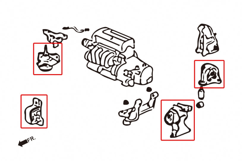 HARDRACE 6693 К-т посилених подушок двигуна HONDA/ACURA DC5 AT Photo-4