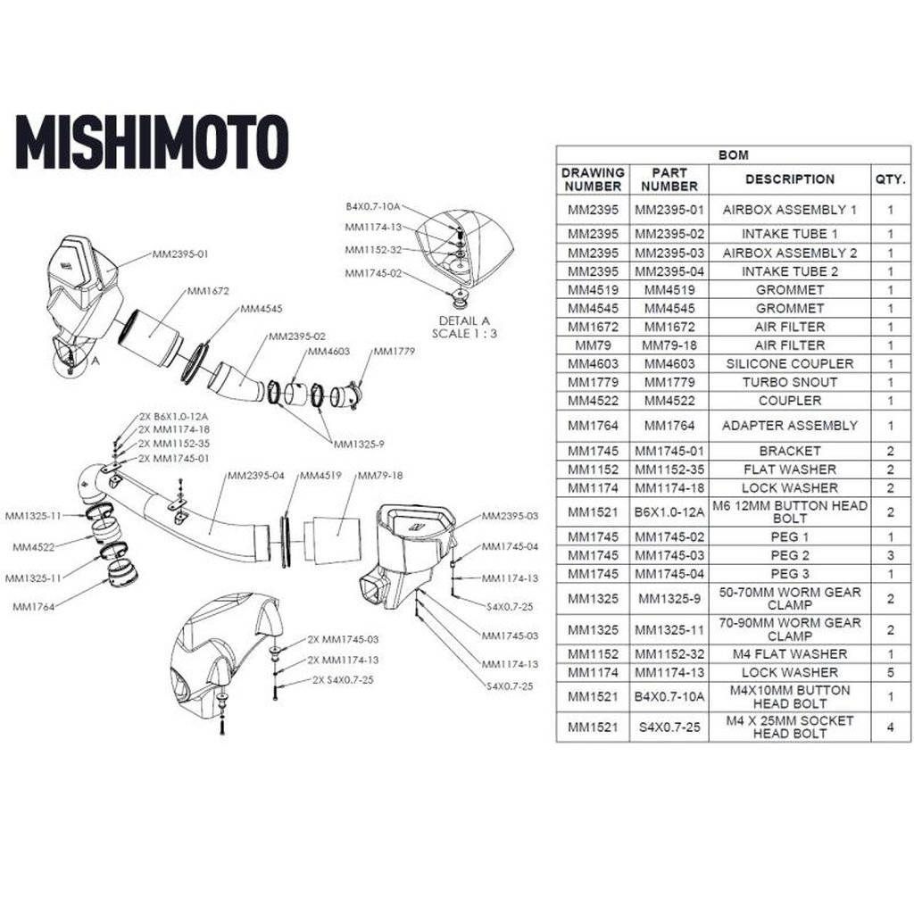 MISHIMOTO MMAI-G80-21 Продуктивна система повітряного впуску для BMW (G8X) M2 / M3 / M4 2021+ Photo-9
