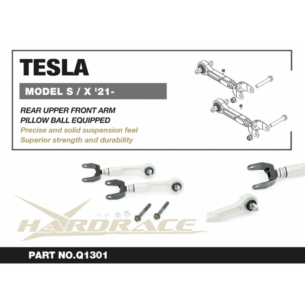 HARDRACE Q1301 Передній верхній важіль задньої підвіски для TESLA Model S / Model X 2021- Photo-1