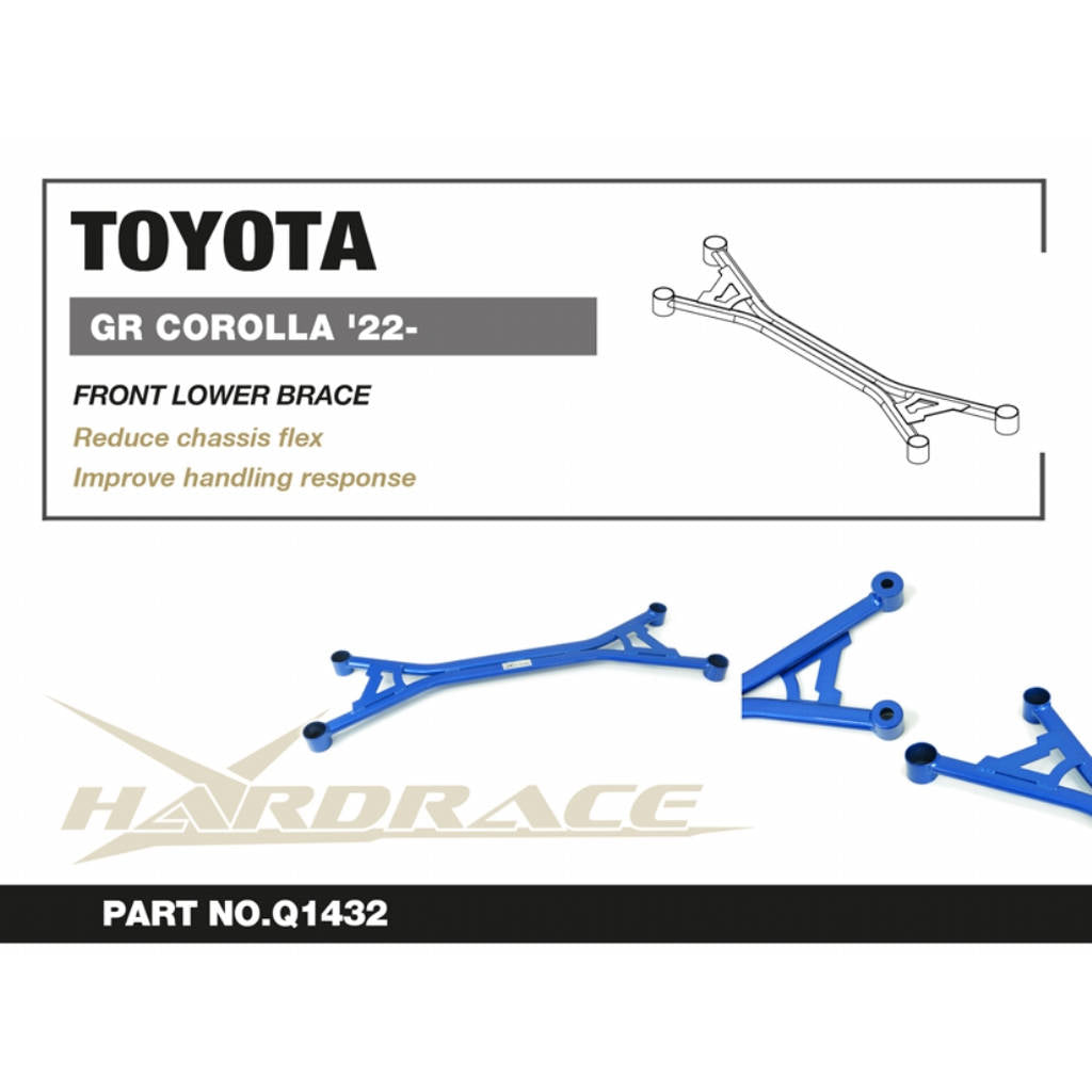 HARDRACE Q1432 Нижня передня розпірка для TOYOTA GR Corolla 2022- Photo-1