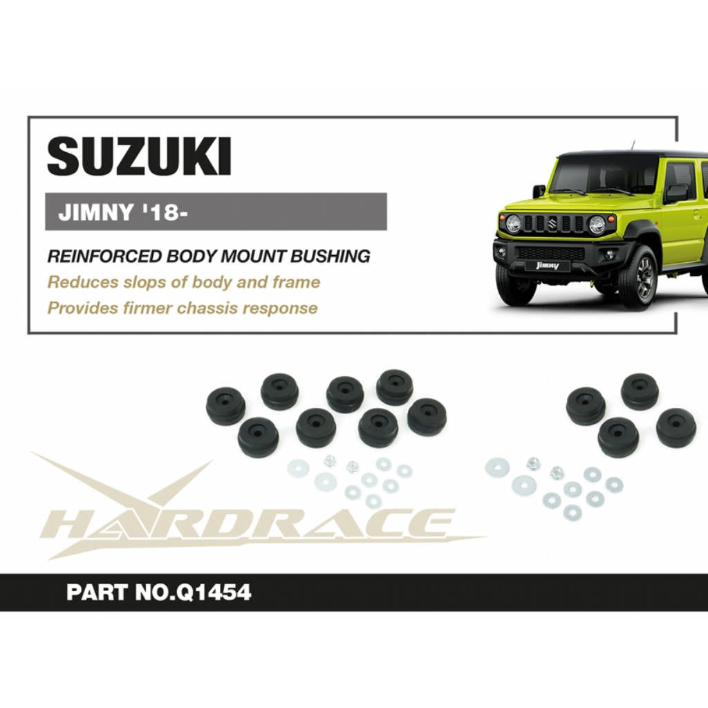 HARDRACE Q1454 Посилений к-т втулок кузова, 8 шт для SUZUKI Jimny 2018+ Photo-1