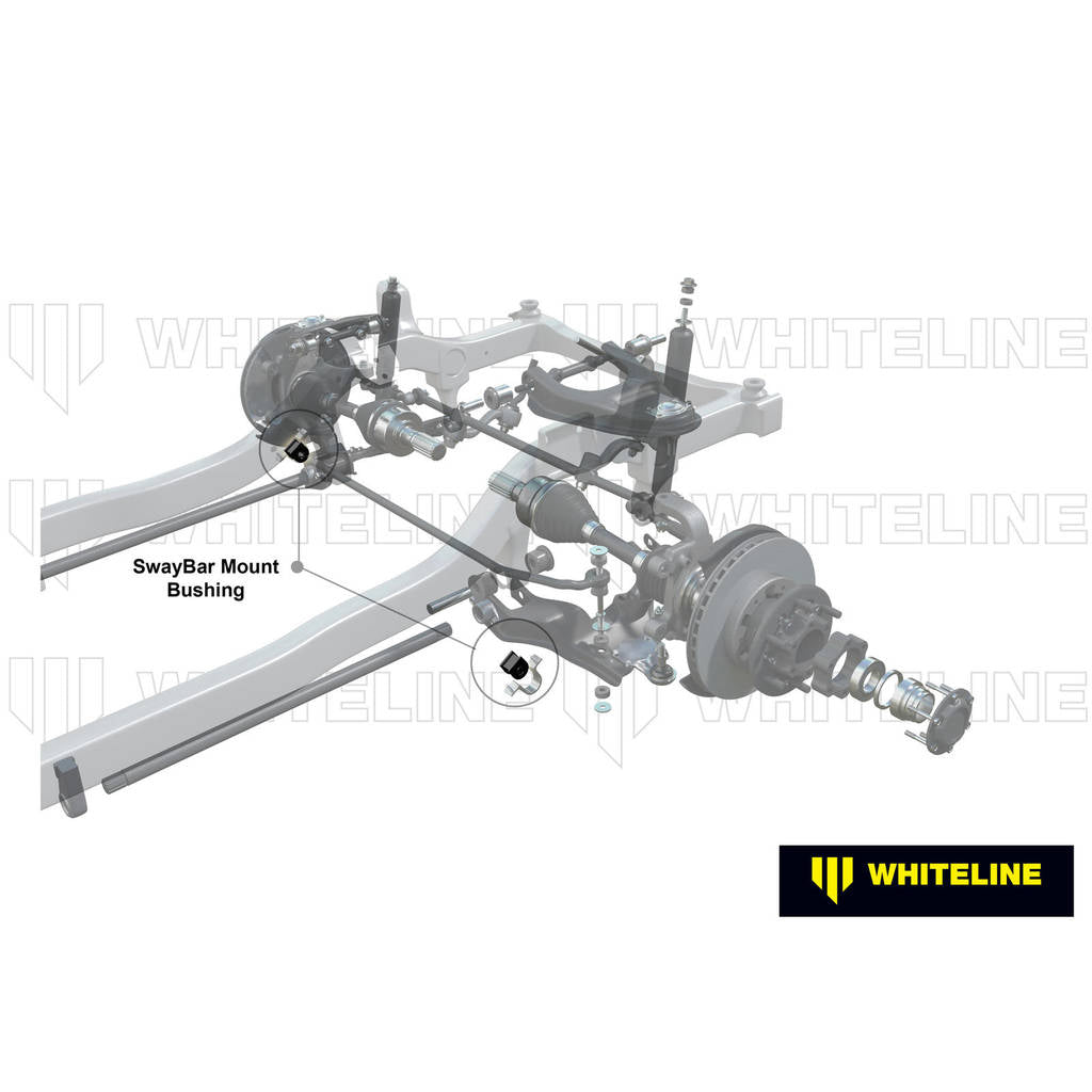 WHITELINE W23795 Комплект втулок кріплення переднього стабілізатора поперечної стійкості 29 мм для Toyota Land Cruiser 80, 105 Series/4Runner Photo-2