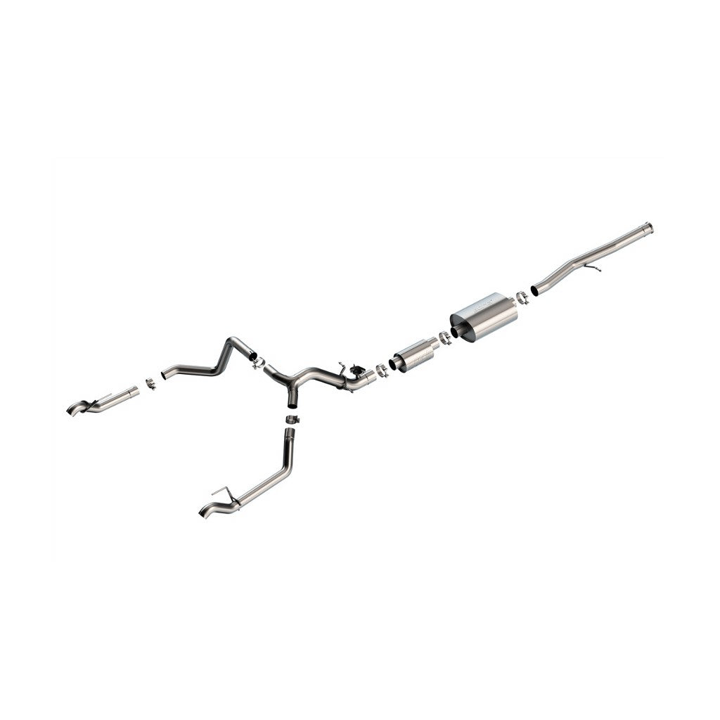 BORLA 140993 Вихлопна система Cat-Back 2.75" S-Type (без наконечників) для CHEVROLET Silverado 1500 2024 / GMC Sierra 1500 2024 Photo-0