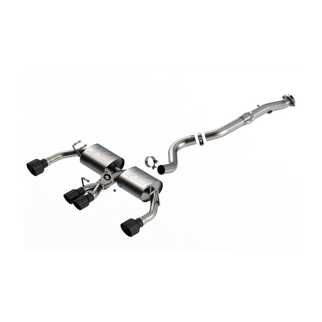 BORLA 140942CB Вихлопна система Cat-Back 3", 2.25" ATAK (наконечники з нержавіючої сталі з чорним покриттям 3.5", 4.5") для TOYOTA Corolla GR 1.6L 2023-2024 Photo-0