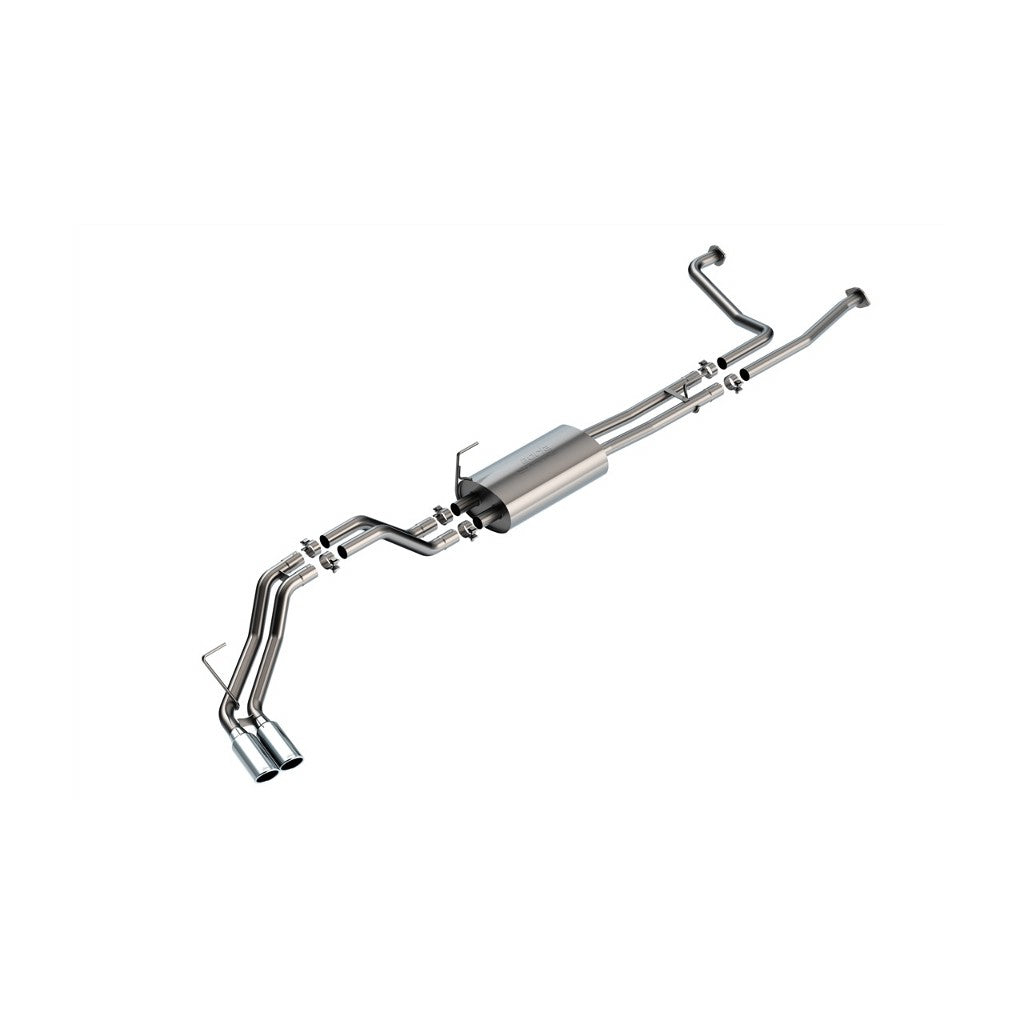 BORLA 140946 Вихлопна система Cat-Back 2.25" S-Type (наконечники з яскравого хрому 4") для NISSAN Titan XD 5.6L 2016-2024 Photo-0