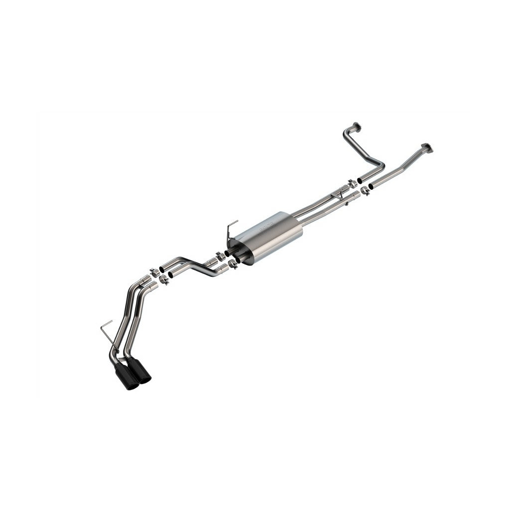 BORLA 140946BC Вихлопна система Cat-Back 2.25" S-Type (наконечники з чорного хрому 4") для NISSAN Titan XD 5.6L 2016-2024 Photo-0