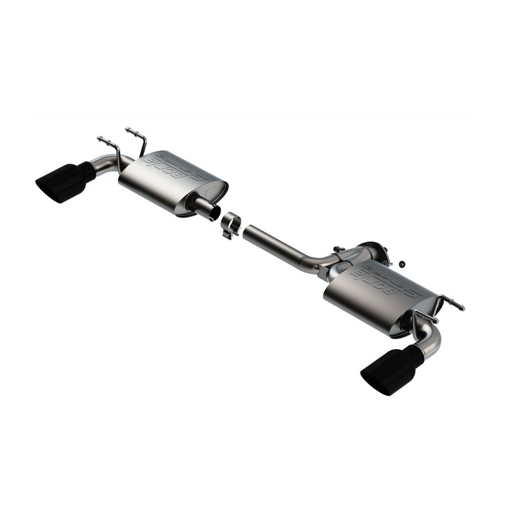 BORLA 11970BC Вихлопна система Axle-Back 2.5",2", S-Type (4" RD X 8" наконечники з чорного хрому) для MAZDA 3 2.5L i4 2019-2024 Photo-0