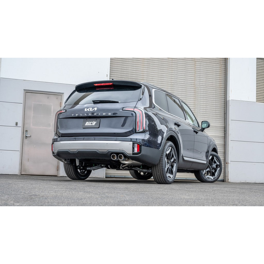 BORLA 11980 Вихлопна система Axle-Back 2.5", S-Type (3.5" RD X 6.0" наконечники) для HYUNDAI Palisade 2020-2022 / KIA Telluride 3.8L V6 2023 Photo-2