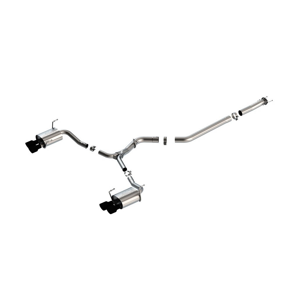 BORLA 140595CB Вихлопна система Cat-Back 3", 2.25", S-Type (3.5" RD X 6" керамічні чорні наконечники) для SUBARU WRX / SUBARU WRX STI Sedan 2.0L Turbo 2015-2021 Photo-0