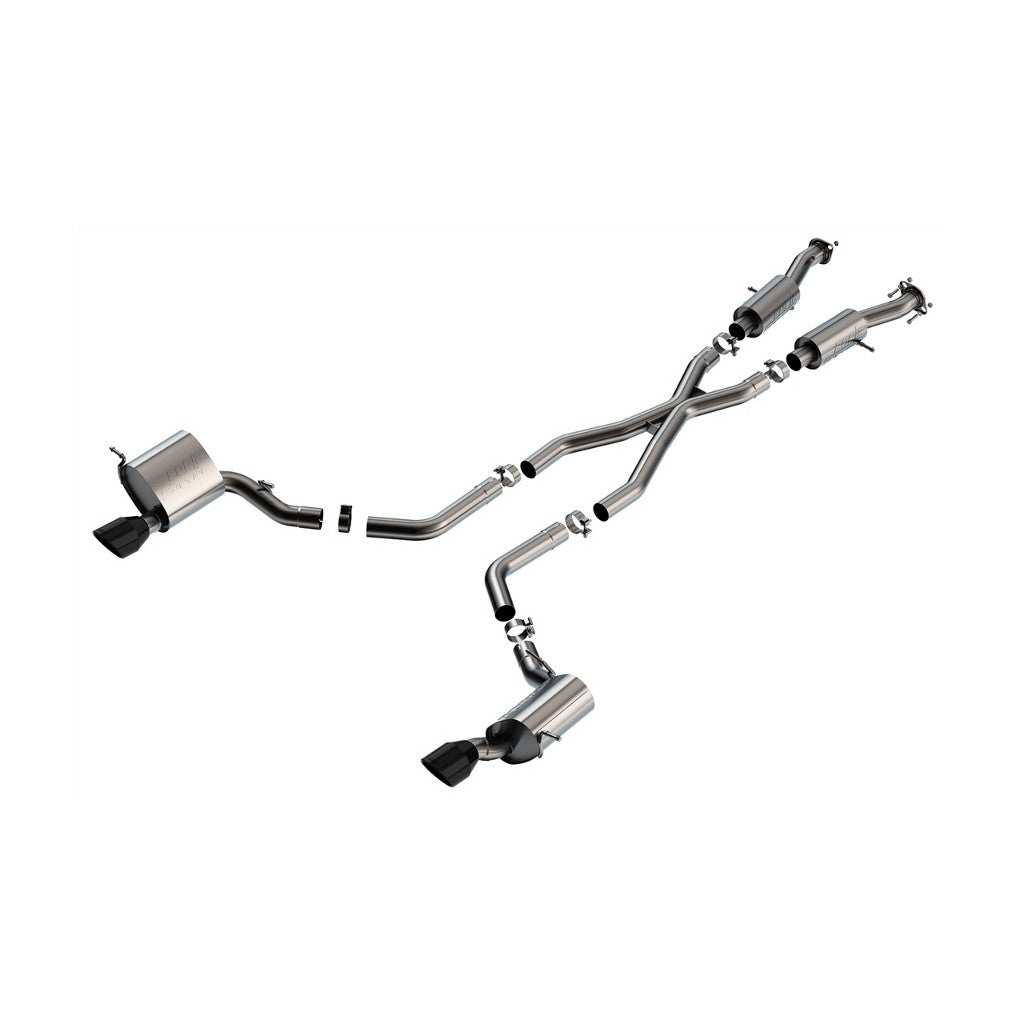 BORLA 140632CB Вихлопна система Cat-Back 2.75", S-Type (5" RD X 7.25" наконечники) для JEEP Grand Cherokee SRT 6.4L V8 2015-2021 Photo-0