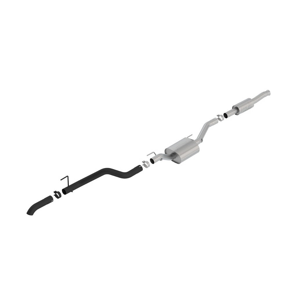 BORLA 140810CB Вихлопна система Cat-Back 2.75", ATAK (2.75" чорні наконечники із загином донизу) для JEEP Gladiator (JT) 3.6L V6 2020-2023 Photo-0