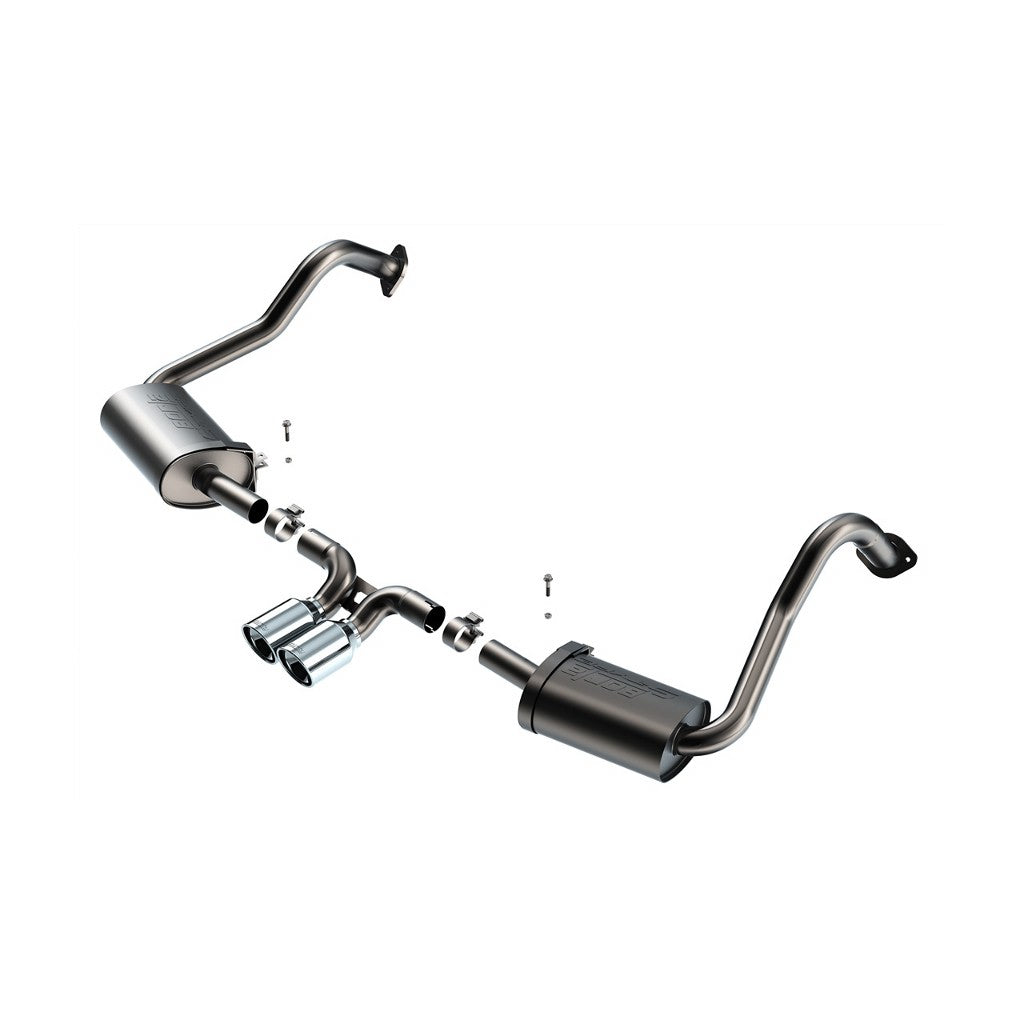BORLA 140817 Вихлопна система Cat-Back 2.25", S-Type (4" RD X 6.5" наконечники) для PORSCHE Cayman 718 / Boxster 718 2.0L 2017-2023 2.0L Photo-0