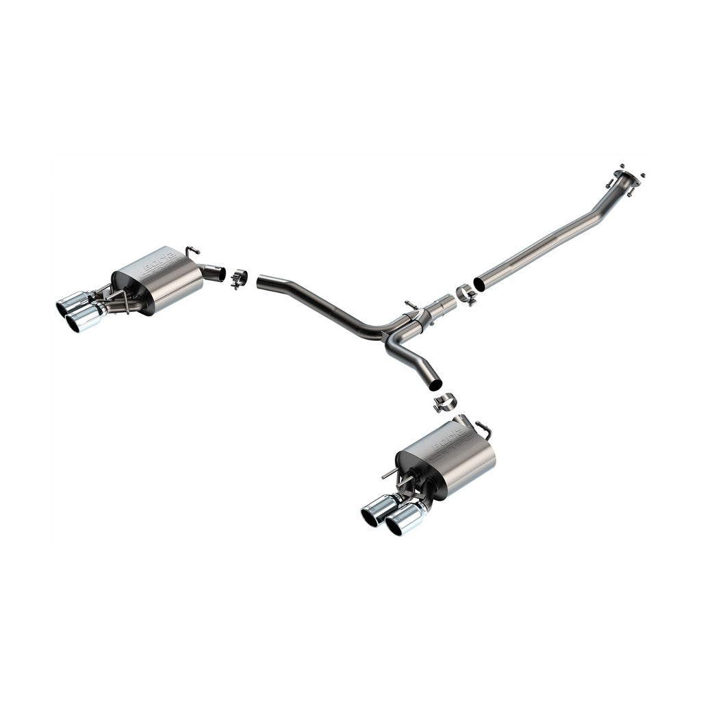 BORLA 140853 Вихлопна система Cat-Back 2.5", 2.25", S-Type (3.5" RD X 6" наконечники) для TOYOTA Camry XSE 2.5L i4 2018-2024 Photo-0