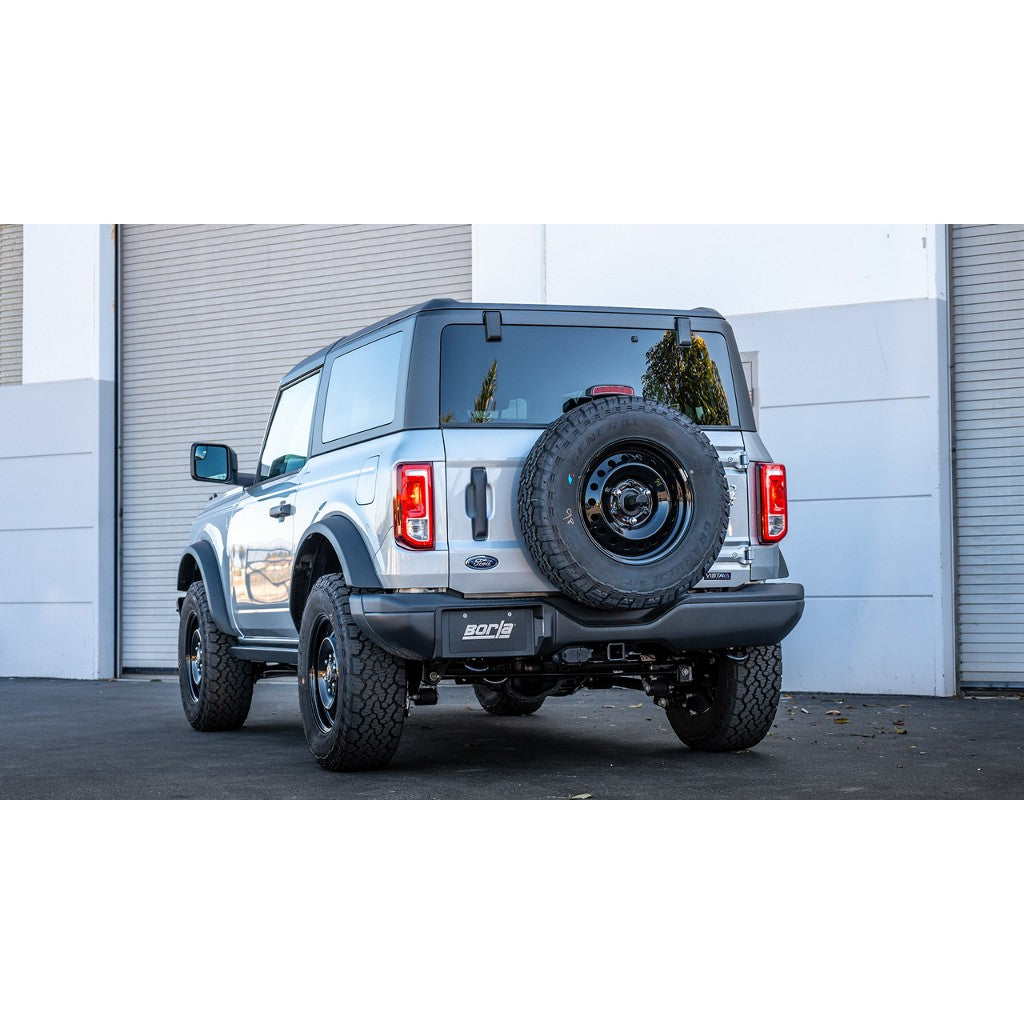 BORLA 140897 Вихлопна система Cat-Back 2.75", Touring (2.75" наконечники із загином вниз) для FORD Bronco 2.3L 2021-2023 Photo-1