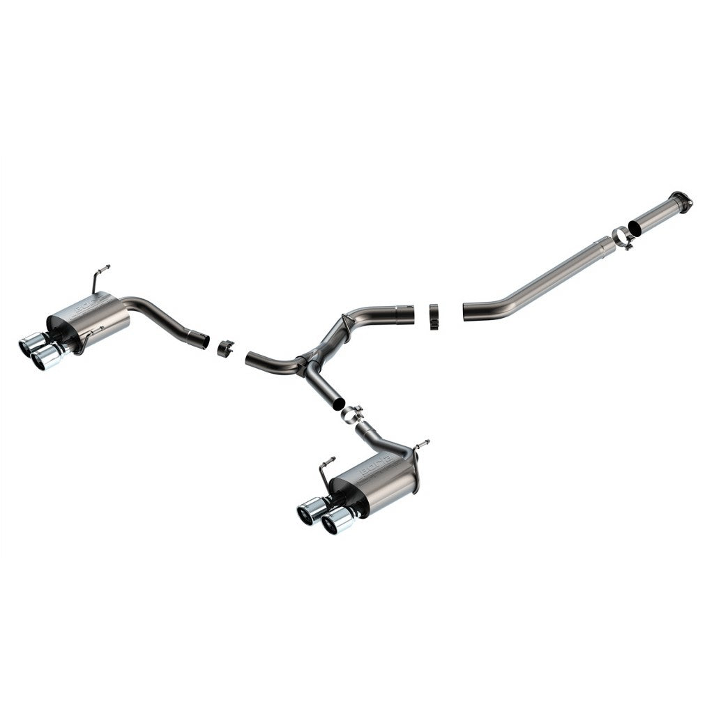 BORLA 140907 Вихлопна система Cat-Back 3", 2.25", S-Type (3.5" поліровані наконечники) для SUBARU WRX 2.4L Turbo 2022-2023 Photo-0