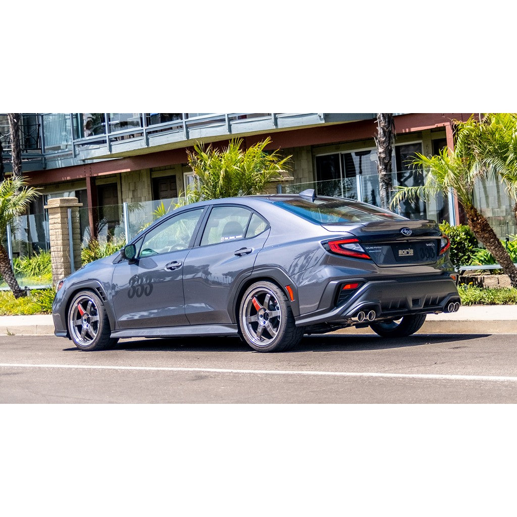 BORLA 140907 Вихлопна система Cat-Back 3", 2.25", S-Type (3.5" поліровані наконечники) для SUBARU WRX 2.4L Turbo 2022-2023 Photo-1