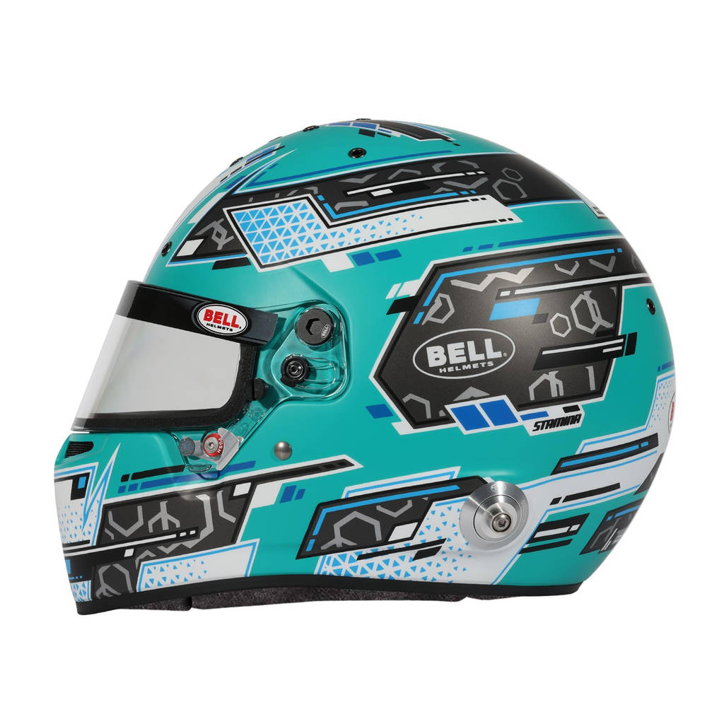 BELL 1310B82 Закритий шолом RS7 Pro Stamina HANS, Антрацит / Аквамарин, FIA 8859-2024 / SA2020, Розмір 55 (6 7/8) Photo-4