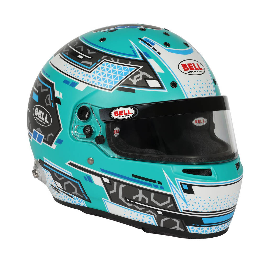 BELL 1310B86 Закритий шолом RS7 Pro Stamina HANS, Антрацит / Аквамарин, FIA 8859-2024 / SA2020, Розмір 59 (7 3/8) Photo-3