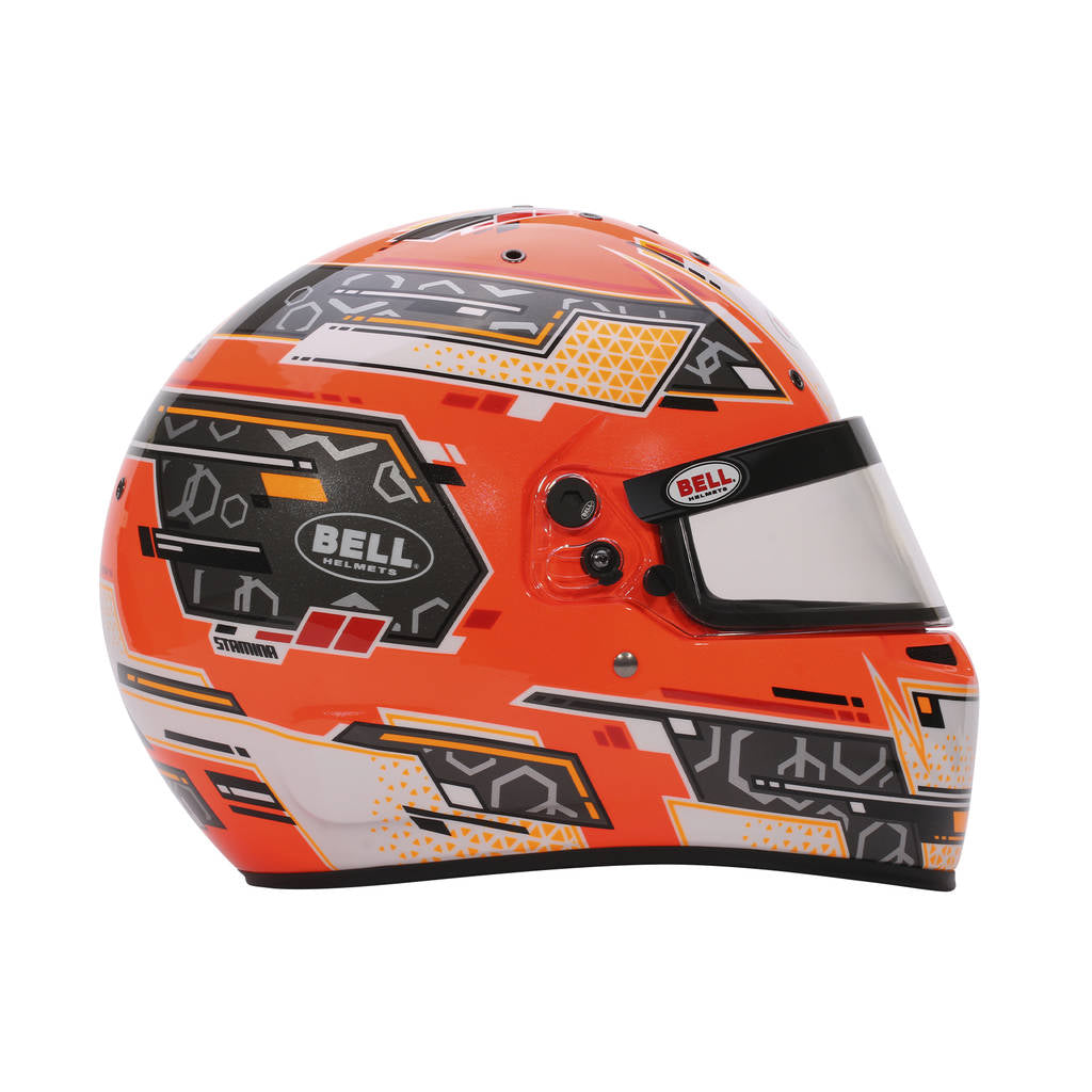 BELL 1310B94 Шолом для картингу RS7-K Stamina, Антрацит / Помаранчевий, FIA 8878-2024 / K2020, Розмір XL (61-61+) Photo-1
