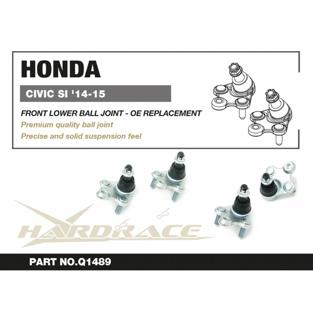 HARDRACE Q1489 Передній нижній шаровий шарнір, 2 шт для HONDA Civic SI 2014-2015 Photo-1
