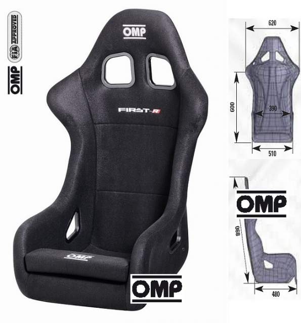 OMP HA0-0790-A01-071 (HA/790/N) Крісло/сидіння (FIA) FIRST-R, чорний Photo-0