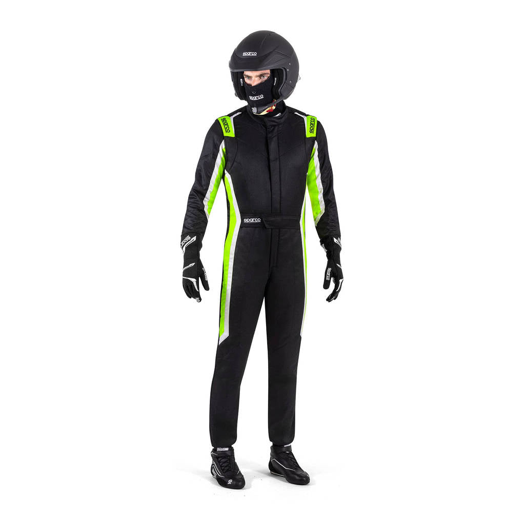 SPARCO BRS0006B0K15064 Костюм для перегонів Sprint (R566), Чорний / Флуо Зелений, Розмір 64 Photo-1