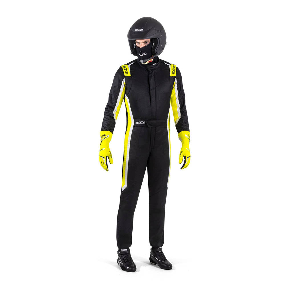 SPARCO BRS0006B0K08060 Костюм для перегонів Sprint (R566), Чорний / Флуо Жовтий, Розмір 60 Photo-1
