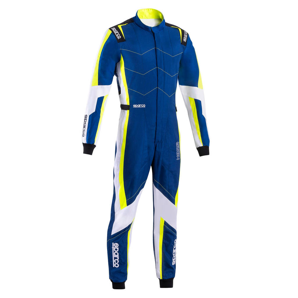 SPARCO BKS0011B0B142XL Костюм для картингу Kerb Advanced, Блакитний / Флуо Жовтий, Розмір 2XL Photo-0