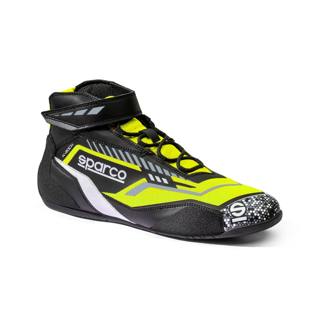 SPARCO BKB0001B0K08037 Взуття для картингу K-Rock 2025, Чорний / Флуо Жовтий, Розмір 37 Photo-1