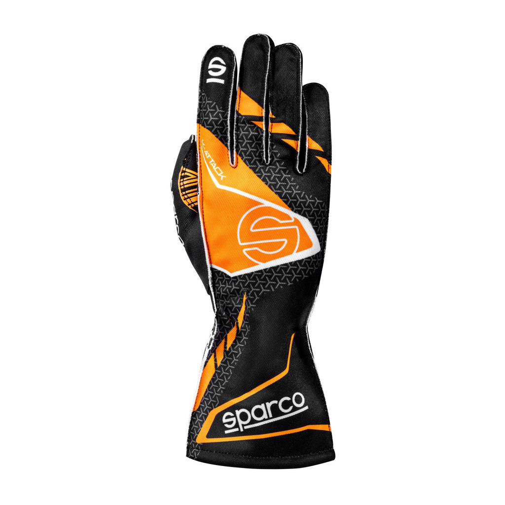 SPARCO BKG0004B0K04008 Рукавички для картингу K-Attack, Чорний / Флуо Помаранчевий, Розмір 8 Photo-0