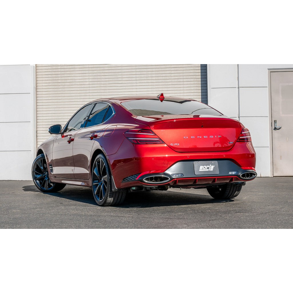 BORLA 141011 Вихлопна система Cat-Back 2.25", S-Type (без наконечників) для GENESIS G70 3.3L 2022-2025 Photo-1