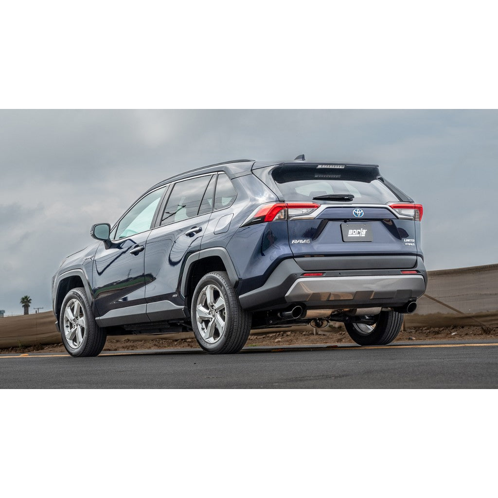 BORLA 141010BC Вихлопна система Cat-Back S-Type, 2.25" (насадки 4", чорний хром) для TOYOTA RAV4 Hybrid 2.5L 2019-2025 Photo-1
