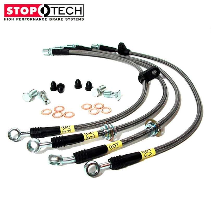 STOPTECH 950.44034 гальмівні шланги передні Stainless Steel для SCION / SUBARU BRZ / FR-S 2013-2018 Photo-0