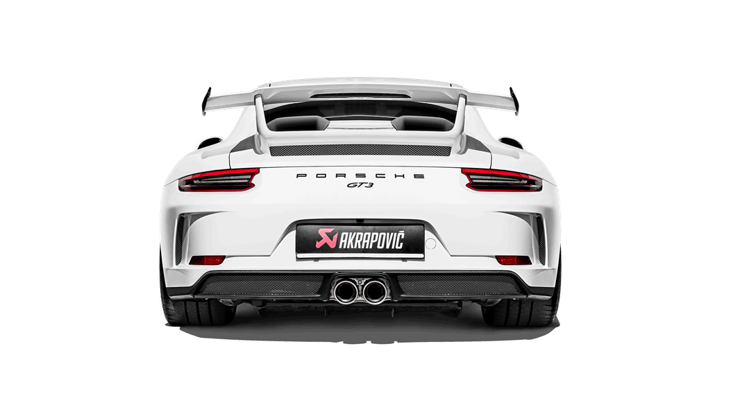 AKRAPOVIC S-PO/TI/10H Задня частина вихлопної системи Slip-On Line (Titanium) для PORSCHE 991.2 GT3 Photo-1