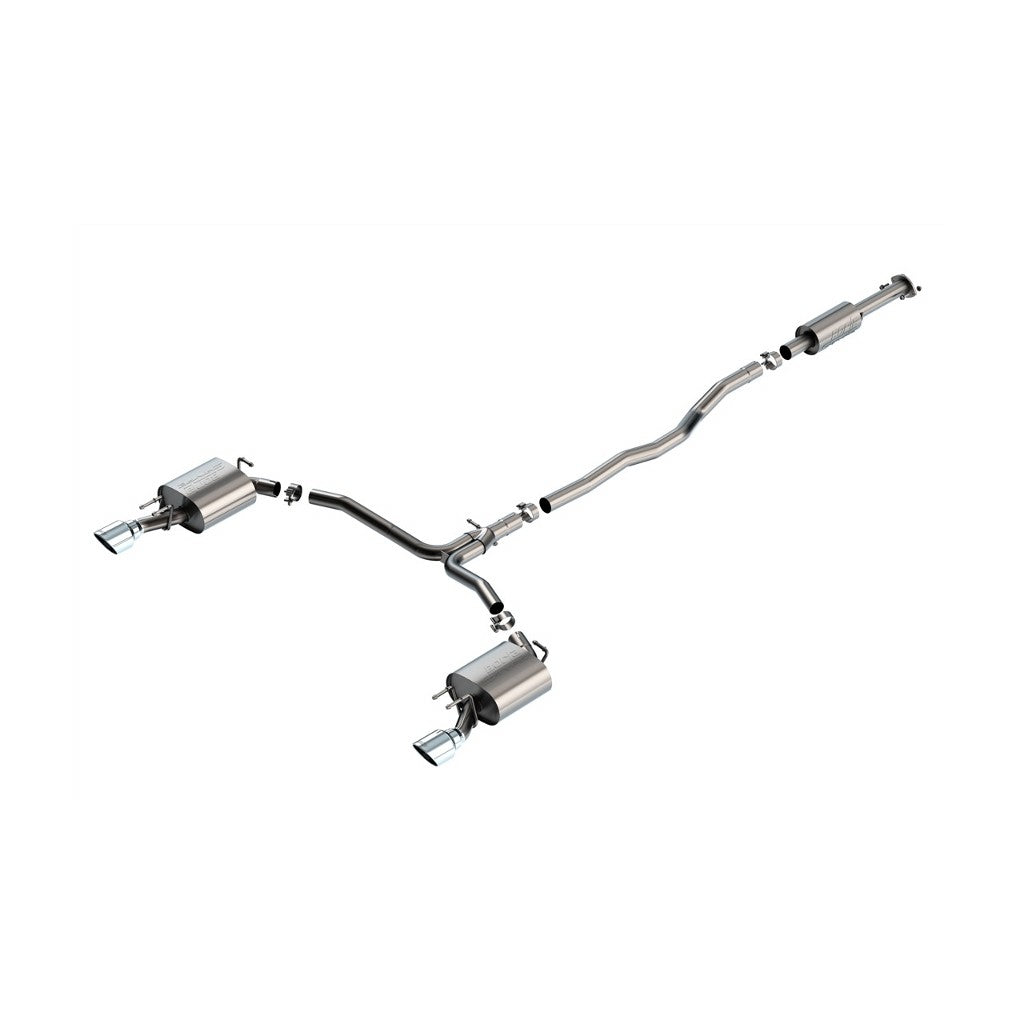 BORLA 140967 Вихлопна система Cat-Back 2.5", 2.25", S-Type (наконечники 4.5", світлий хром) для TOYOTA Camry TRD 3.5L 2020-2024 Photo-0