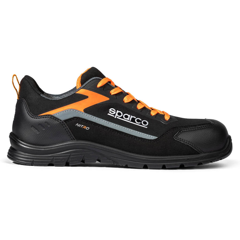SPARCO BTB0044B0E33044 Черевики механіка Nitro Elfyn S3S, Темно-сірий/Флуо Помаранчевий, Розмір 44 Photo-1