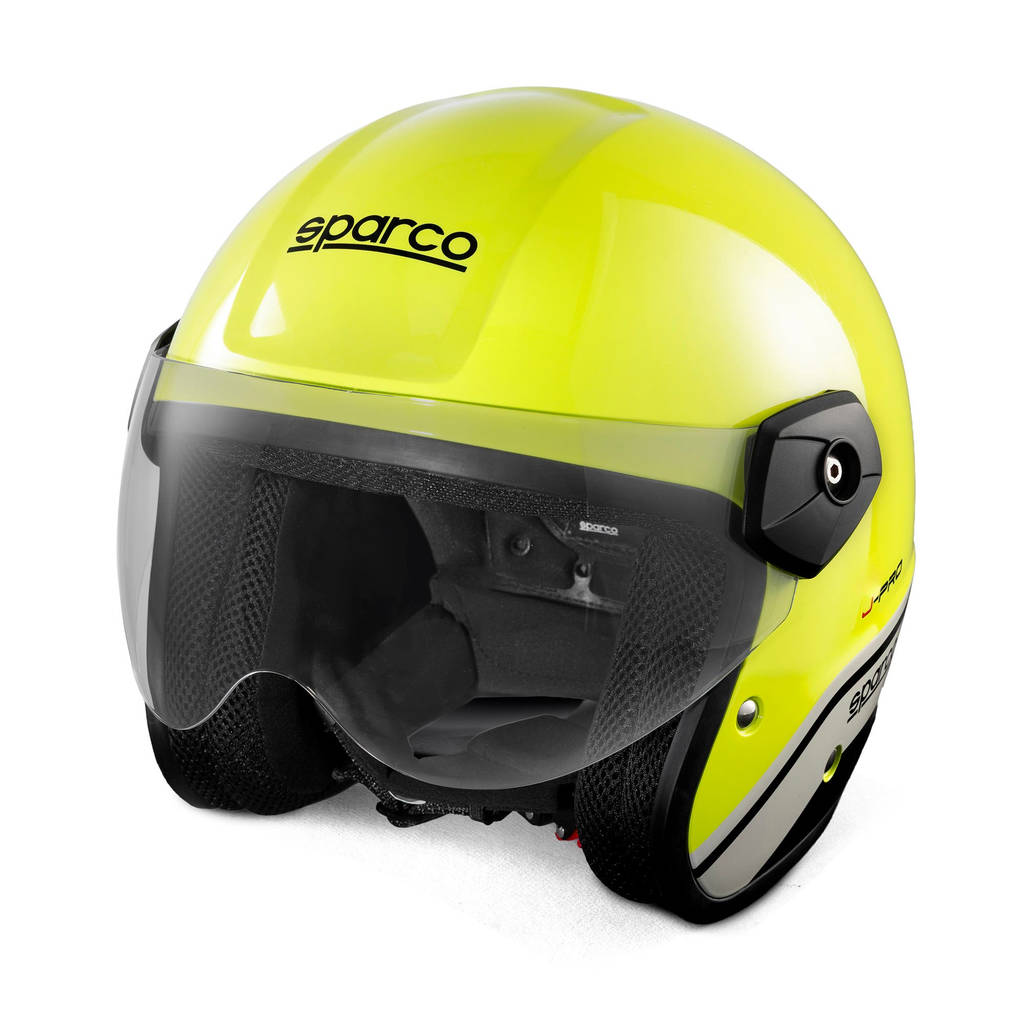 SPARCO 003379GFNR2M Відкритий шолом для автоспорту J-Pro ECE06, Флуо Жовтий/Чорний, Розмір M Photo-3