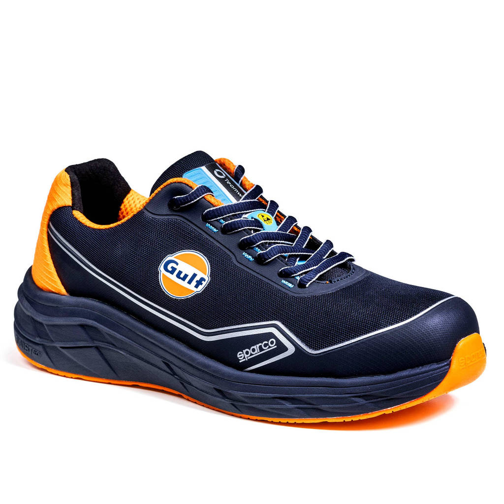 SPARCO 07545GU39BMAF Черевики механіка Mirage Gulf S1PS, Темно-синій/Флуо Помаранчевий, Розмір 39 Photo-0