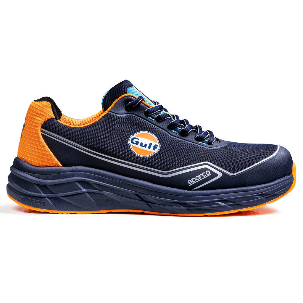SPARCO 07545GU39BMAF Черевики механіка Mirage Gulf S1PS, Темно-синій/Флуо Помаранчевий, Розмір 39 Photo-1