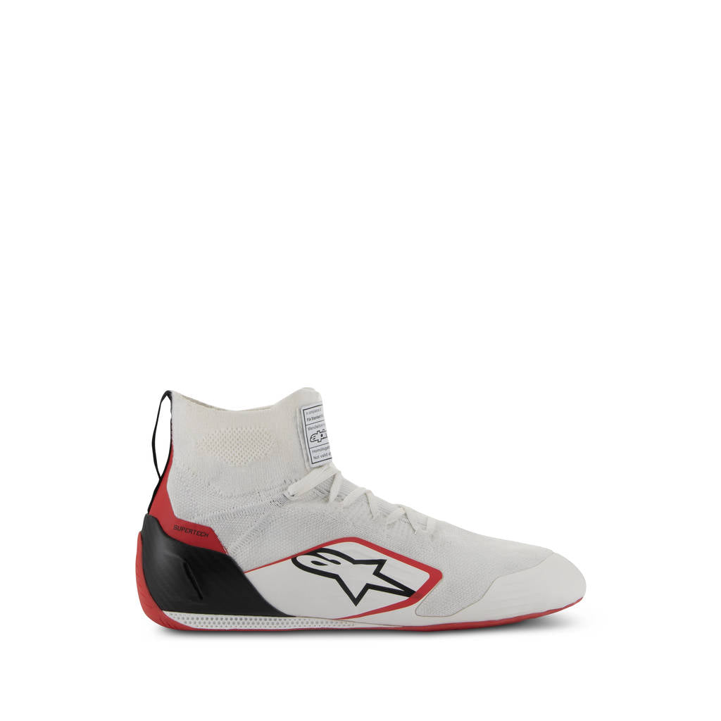 ALPINESTARS 2710125-231-9,5 Черевики для автоспорту Supertech FIA / SFI, білий / червоний / чорний, розмір 9,5 Photo-0