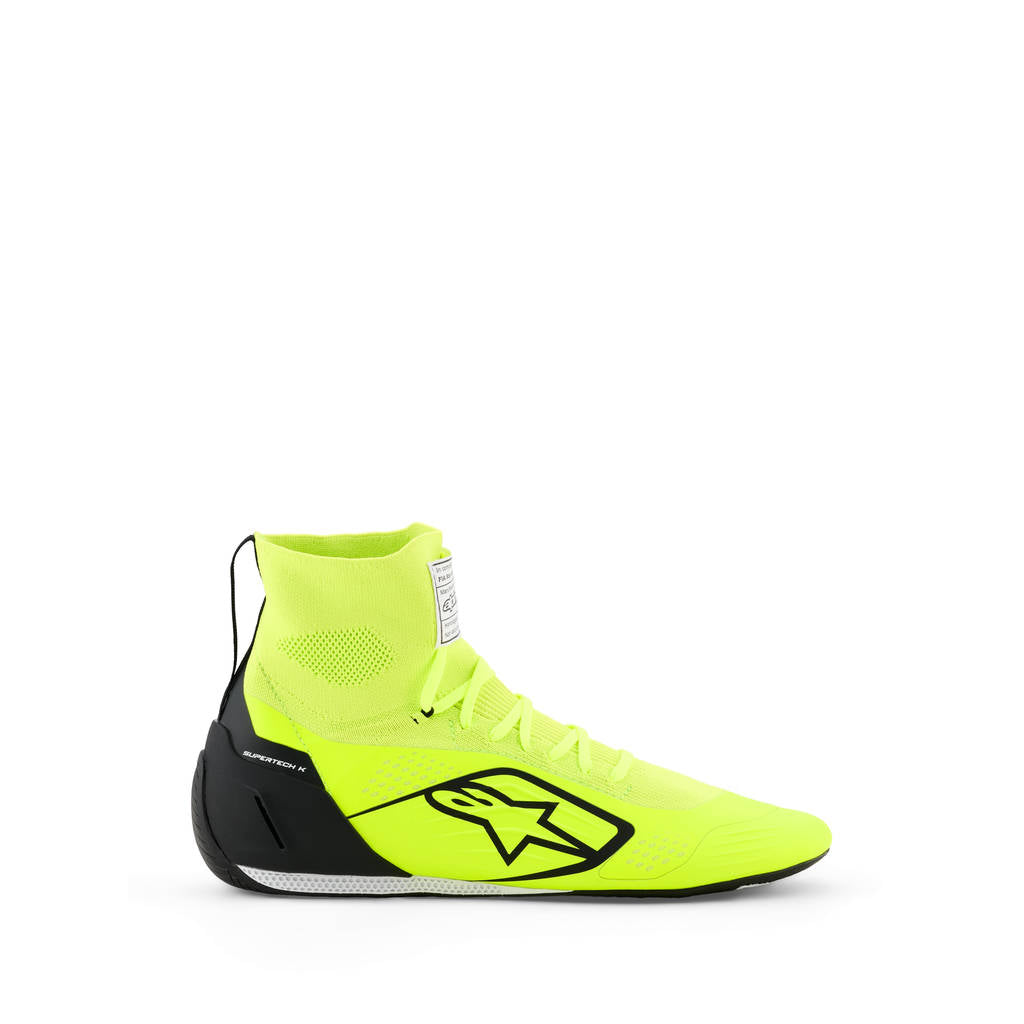 ALPINESTARS 2710526-550-8 Черевики для автоспорту Supertech K (FIA), флуоресцентний жовтий / чорний / білий, розмір 8 Photo-0