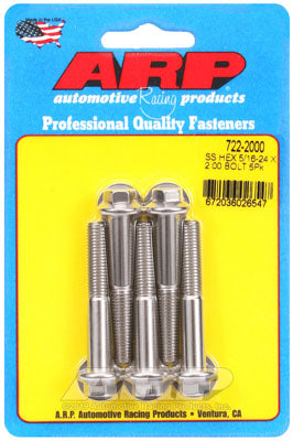 ARP 722-2000 5/16-24 x 2.000 Болти із шестигранною головкою з нержавіючої сталі Photo-0