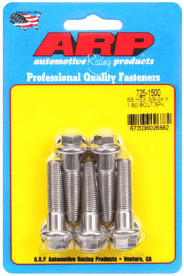 ARP 725-1500 3/8-24 x 1.500 hex 7/16 Болти Wrenching з нержавіючої сталі Photo-0