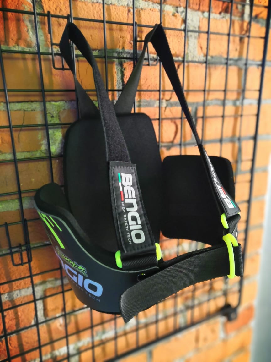 BENGIO STDLDPLLGY BUMPER Lady Plus Захист ребер для картингу, сірий/флюор. жовтий, розмір L Photo-0