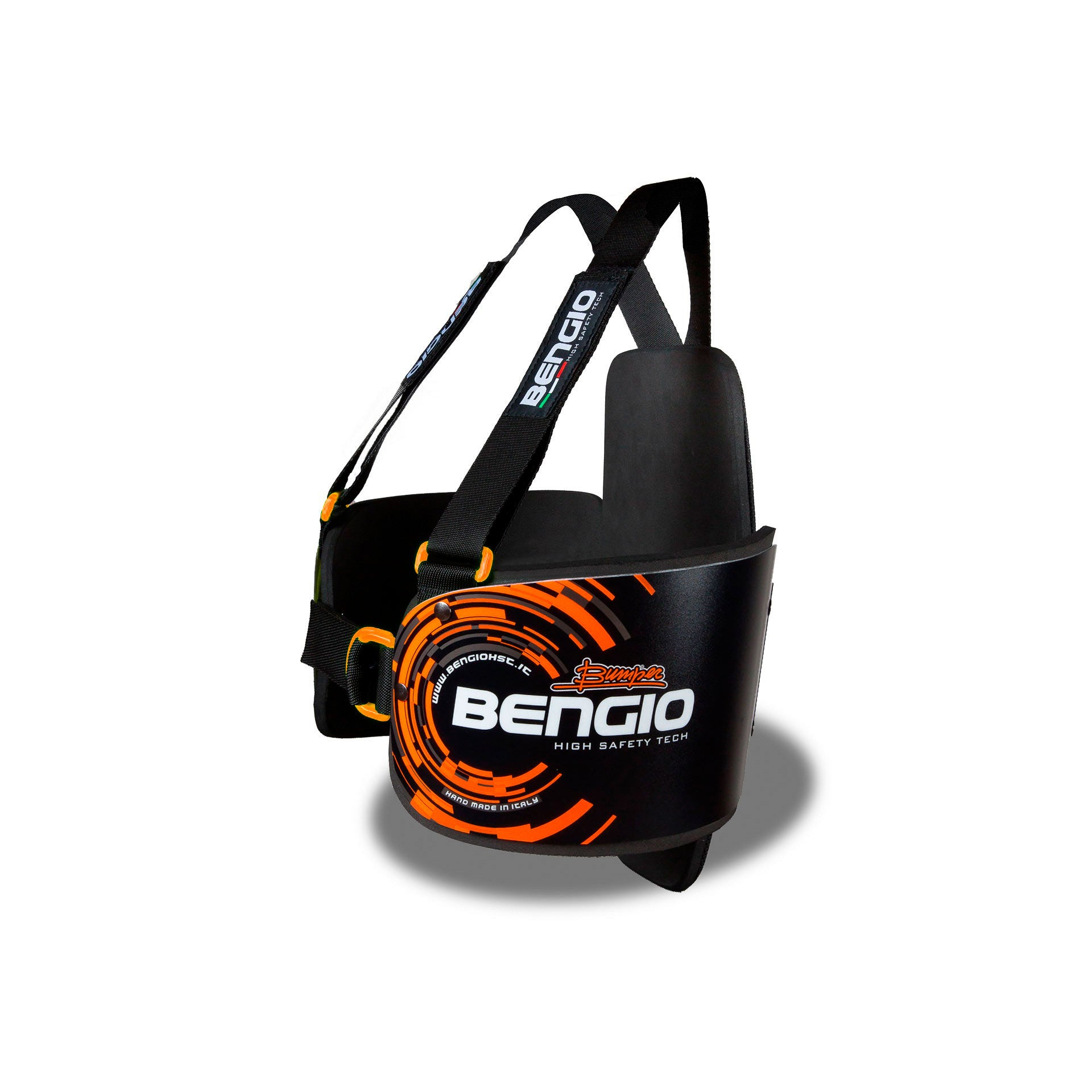 BENGIO STDPLSBO BUMPER Plus Захист ребер для картингу, чорний/помаранчевий, розмір S Photo-0