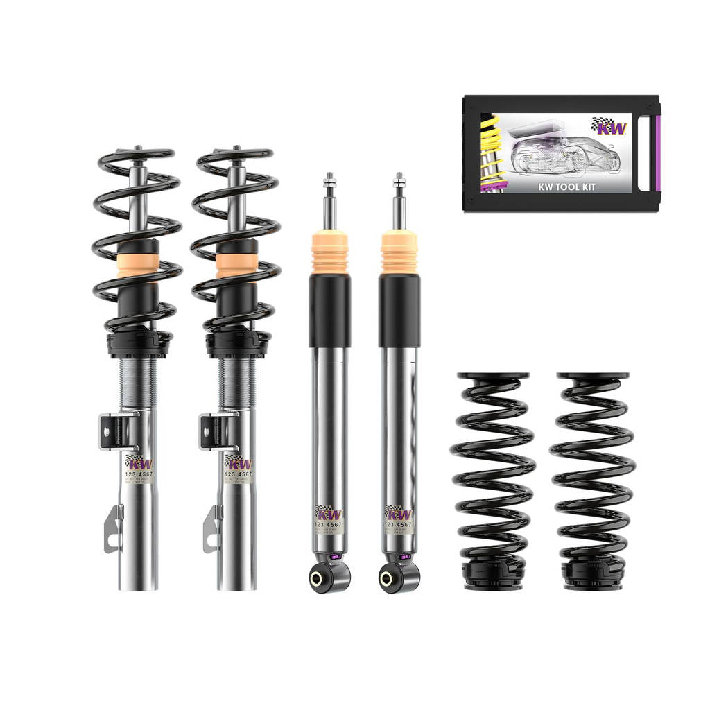 KW 35208800DJ-B Комплект койловерів V3 Leveling Black (вкл. комплект відключення електронних амортизаторів) для CUPRA Born (K1) Photo-0