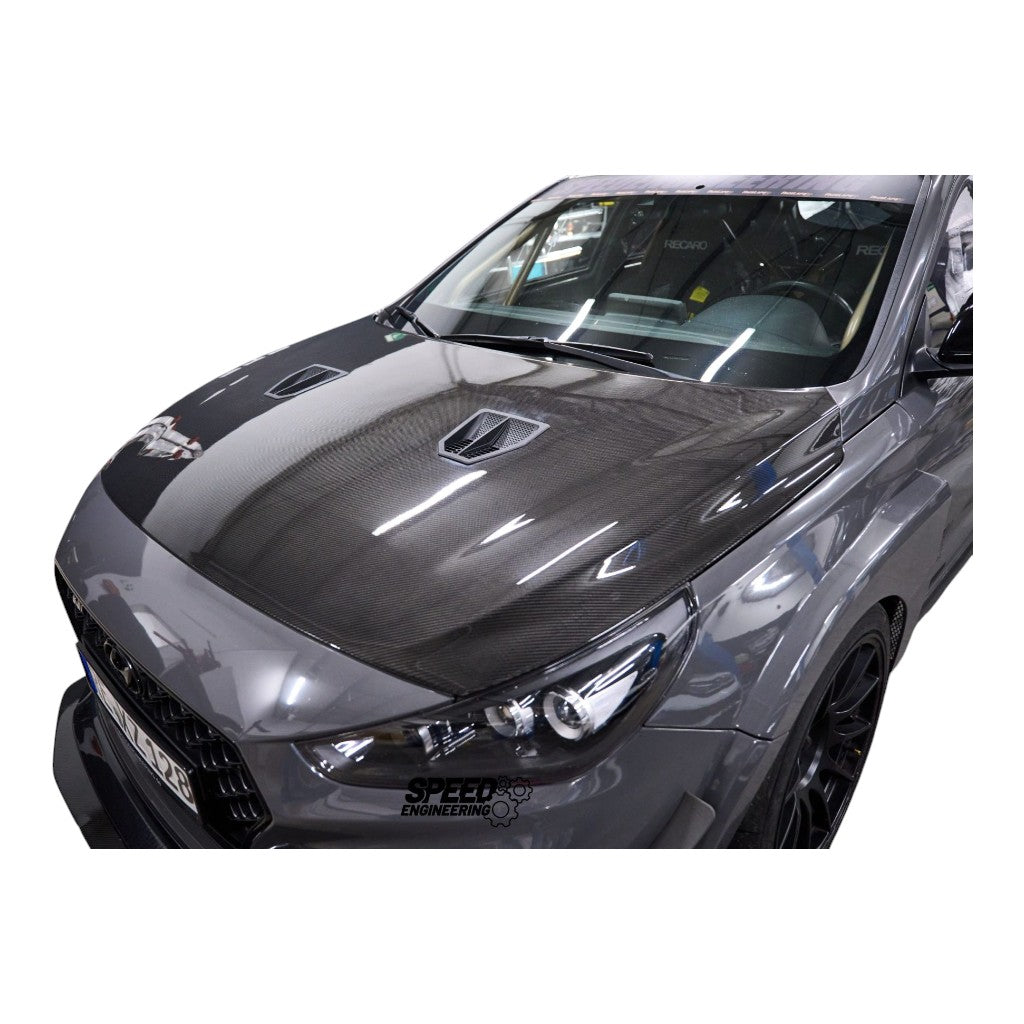 SPEED ENGINEERING 14396 Карбоновий капот для HYUNDAI i30 N / i30 N Fastback (PD) Photo-1