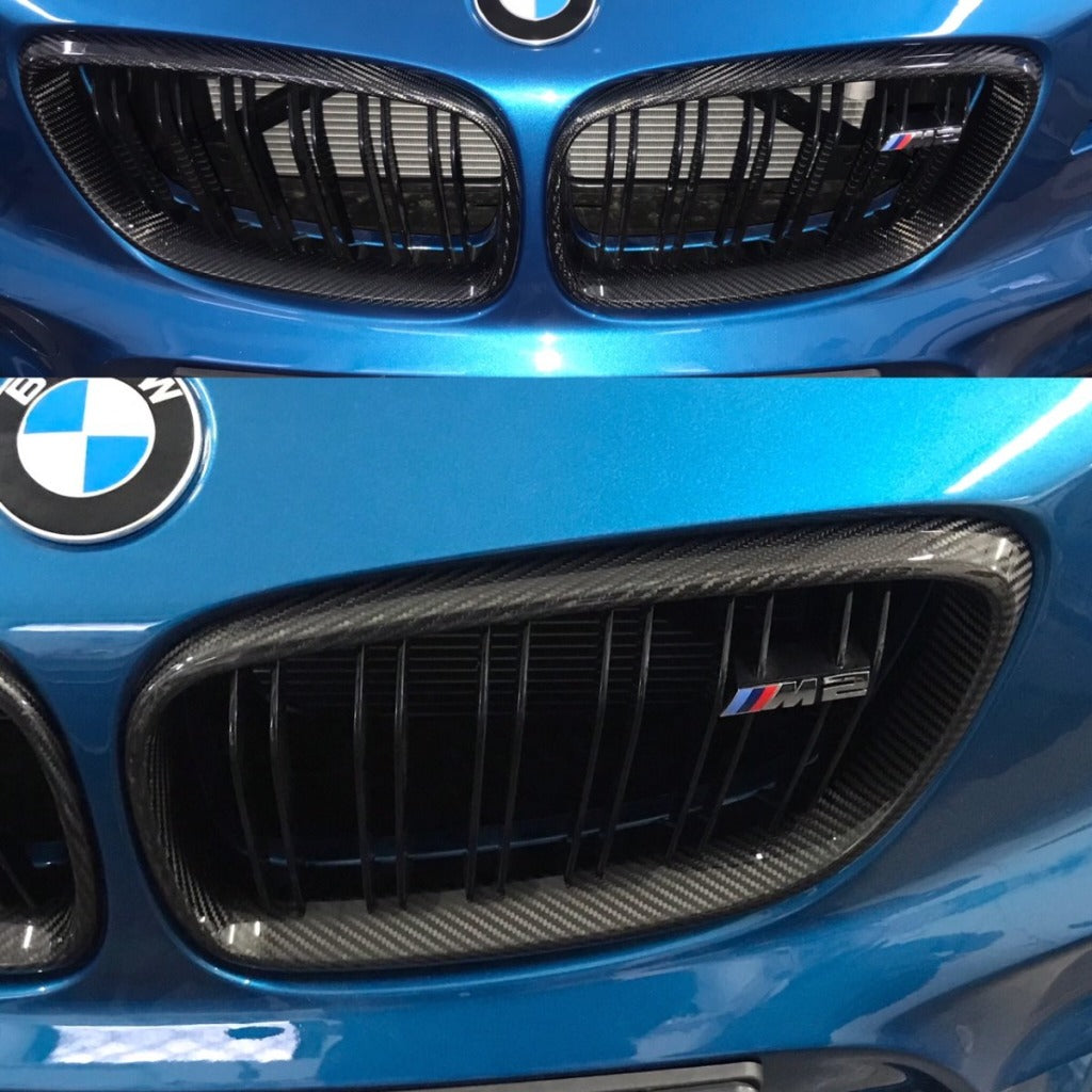 ALPHA-N AN-0508 Комплект кришок решітки радіатора Kidney з карбону для BMW M2 (F87) Photo-0