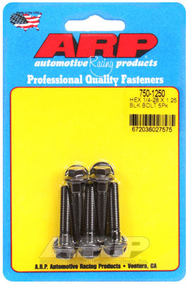 ARP 750-1250 1/4-28 x 1.250 Шестигранні чорно-оксидні болти Photo-0